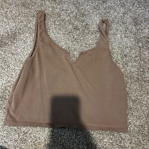 Good American Neutral Brown Cropped Tank